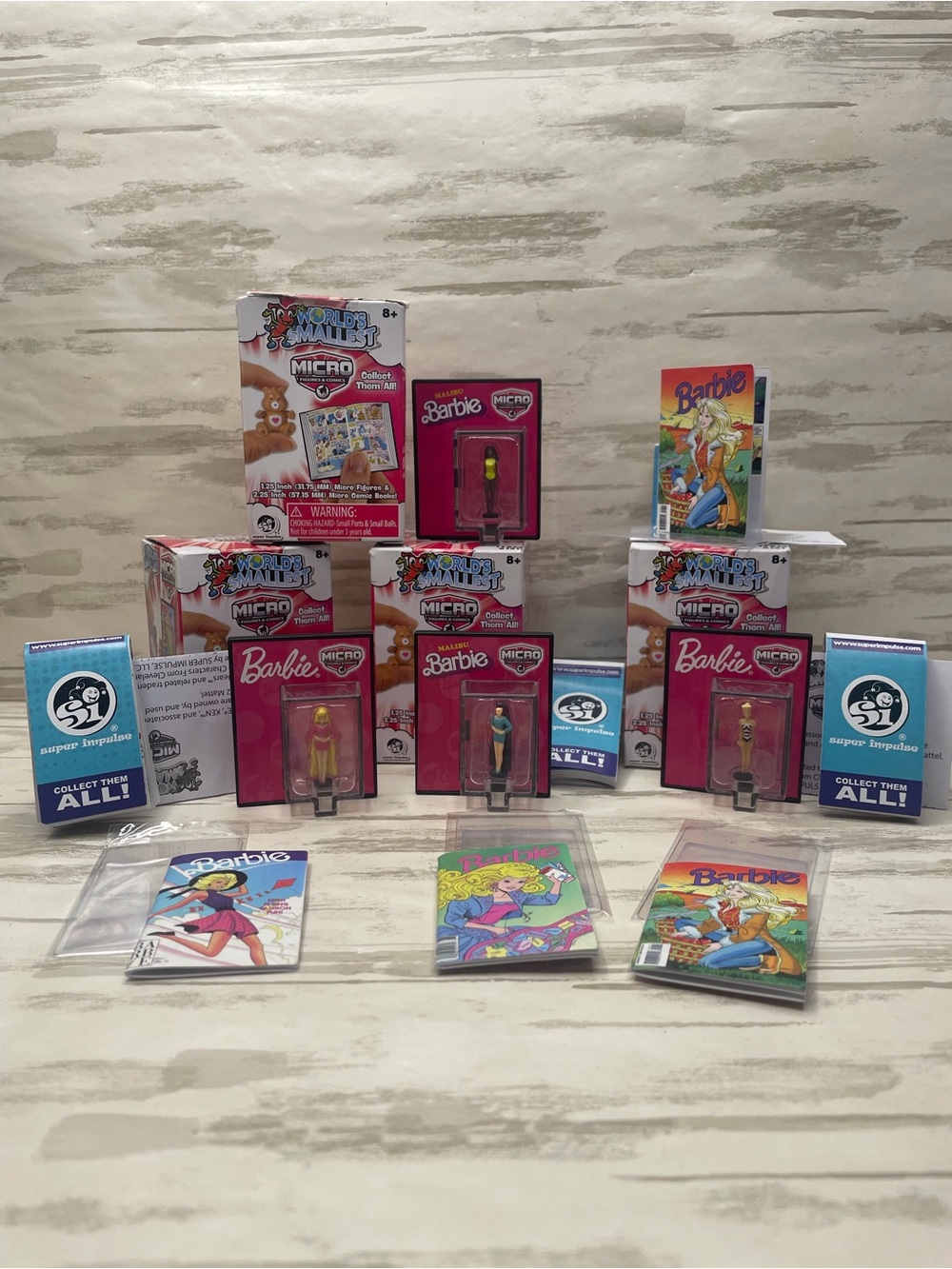 World's Smallest Micro Figures & Comics BARBIE Lot  #520 - #521- #522 - #524